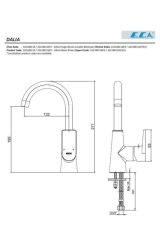 Dalia Kuğu Borulu Lavabo Bataryası 102188118 (20 Yıl Garantili)