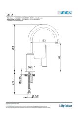 Delta Lavabo Bataryası Kısa Kuğu Krom 102108765